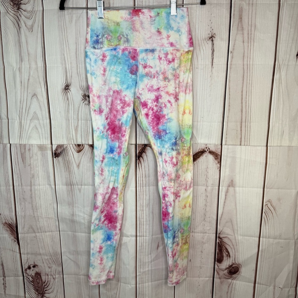 Curves N Combatboots CNC Tie Dye Rainbow Leggings - Picture 3 of 4